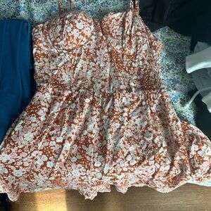 Floral Print Women's Romper